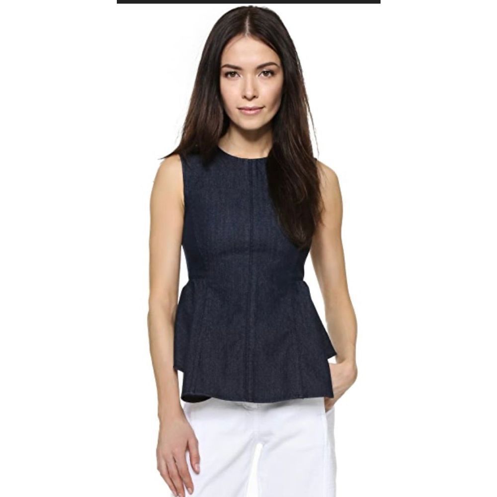 Theory Kalsing S lamb leather sleeveless top